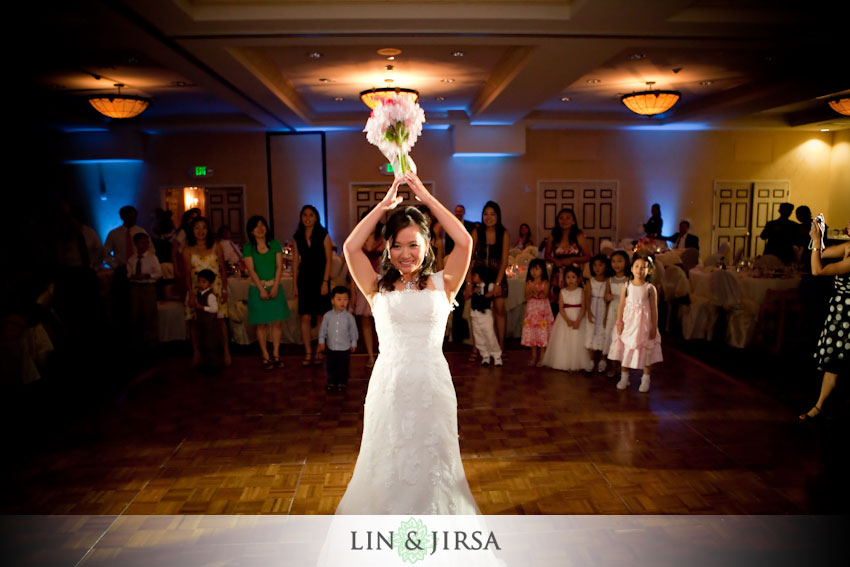 Flower toss wedding reception